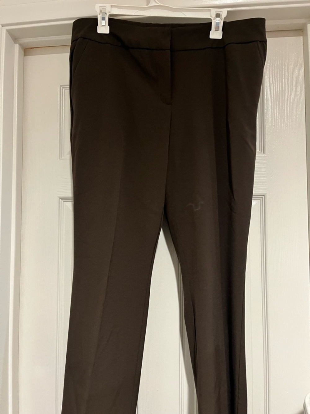 New York & Company Dark Brown Straight Leg Dress Pants